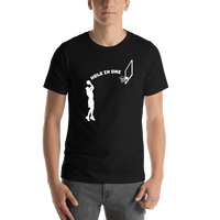 Thumbnail for Personalized Funny Basketball T-Shirt - Black - Golf Hole In One - Shirt View