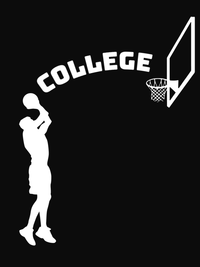 Thumbnail for Personalized Funny Basketball T-Shirt - Black - College - Decorate View