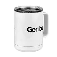 Thumbnail for Funny Genious Coffee Mug Tumbler with Handle (15 oz) - Front Right View