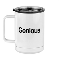 Thumbnail for Funny Genious Coffee Mug Tumbler with Handle (15 oz) - Left View