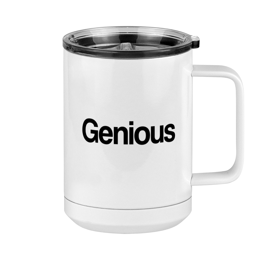 Funny Genious Coffee Mug Tumbler with Handle (15 oz) - Right View
