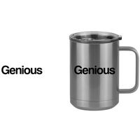 Thumbnail for Funny Genious Coffee Mug Tumbler with Handle (15 oz) - Design View