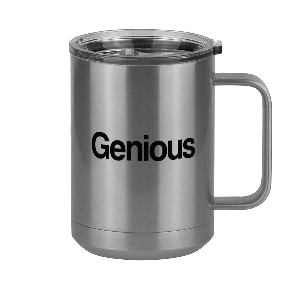 Funny Genious Coffee Mug Tumbler with Handle (15 oz) - Right View