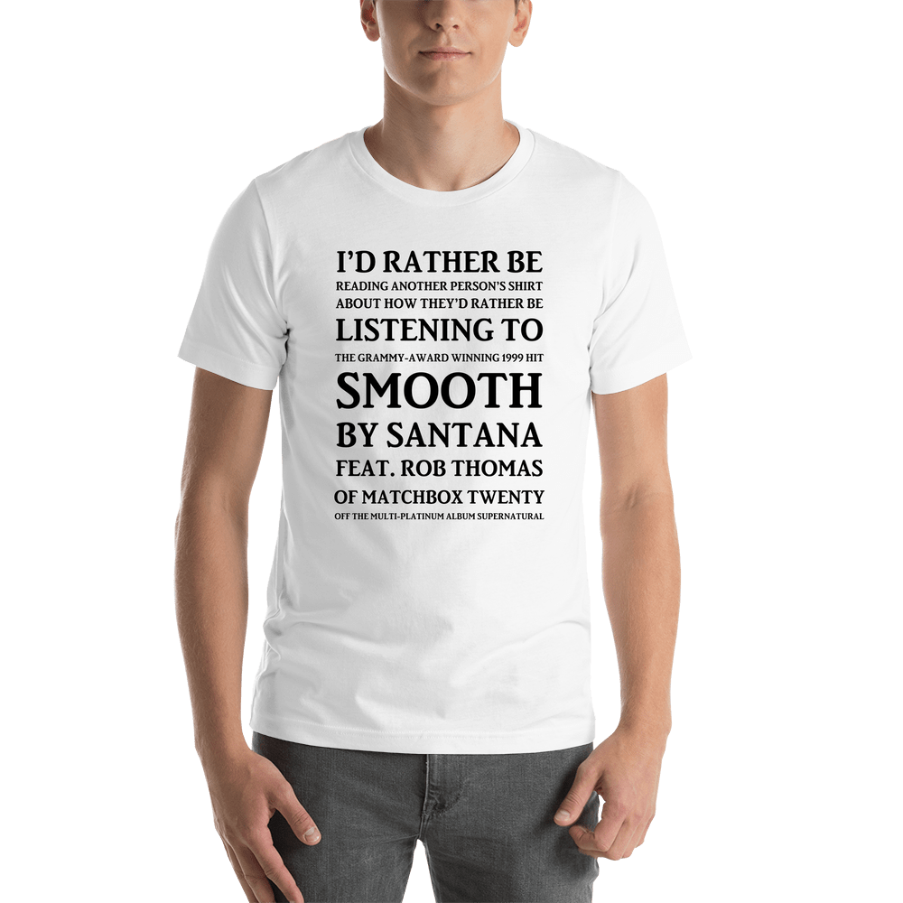 Funny Santana Smooth T-Shirt - White - Shirt View