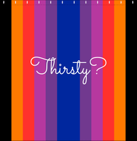 Thumbnail for Personalized Fun Stripes Shower Curtain - Black Background - Thirsty - Decorate View