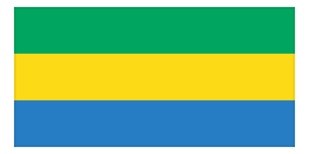 Gabon Flag Beach Towel - Front View