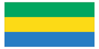 Thumbnail for Gabon Flag Beach Towel - Front View