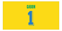 Thumbnail for Personalized Gabon Jersey Number Beach Towel - Yellow - Front View
