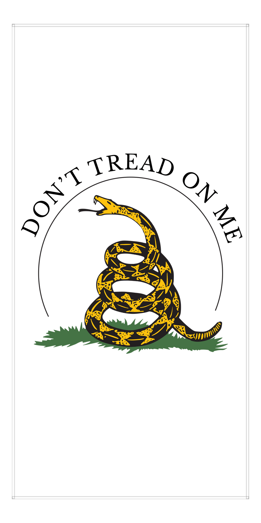 Gadsden Flag Beach Towel - Don't Tread On Me - Front View