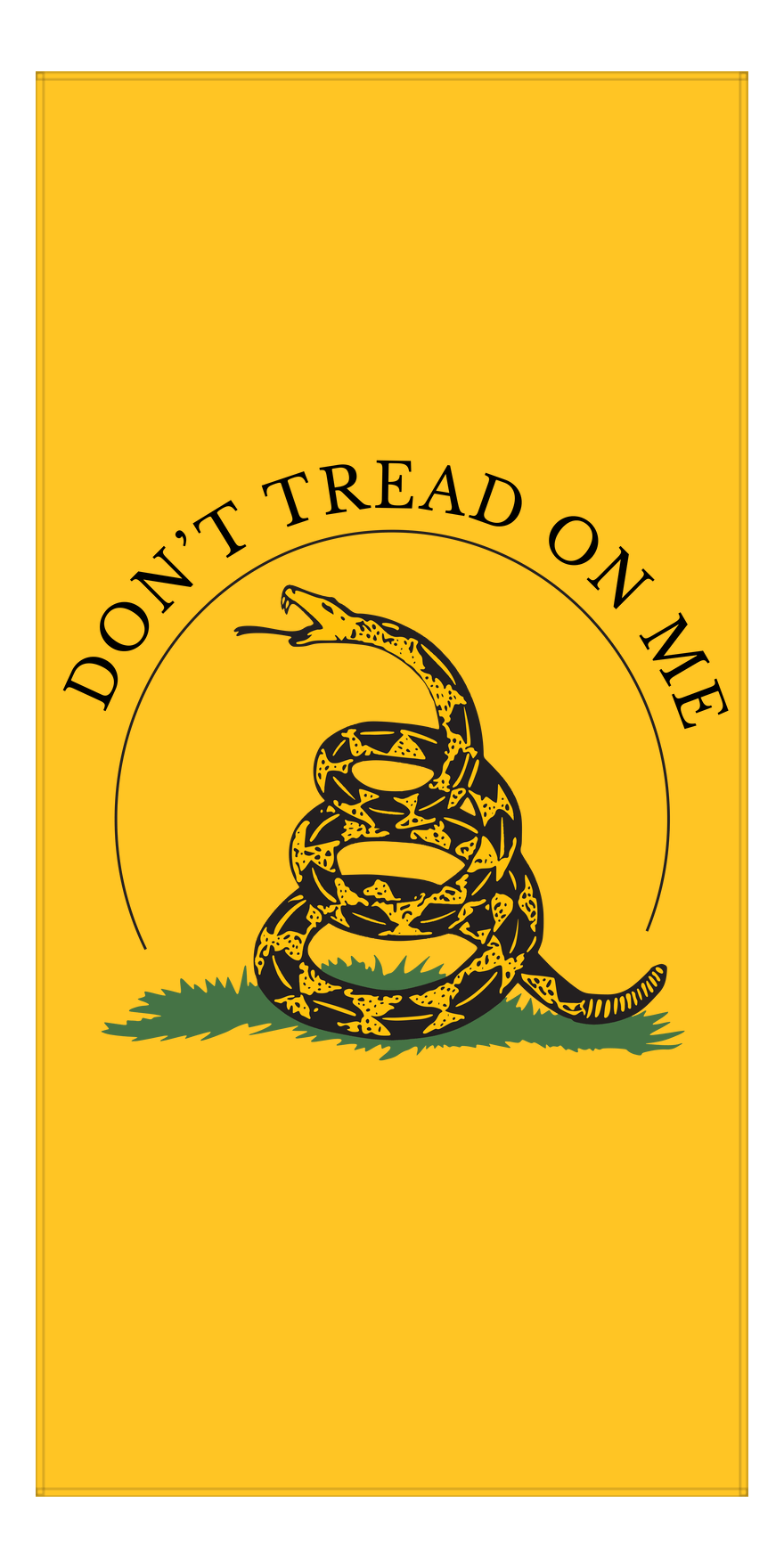 Gadsden Flag Beach Towel - Don't Tread On Me - Front View