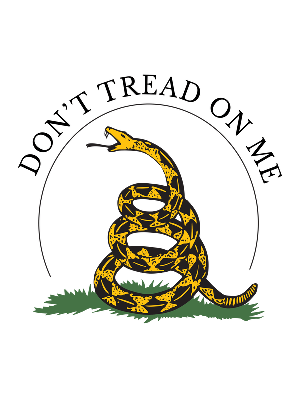 Gadsden Flag T-Shirt - White - Don't Tread On Me - Decorate View