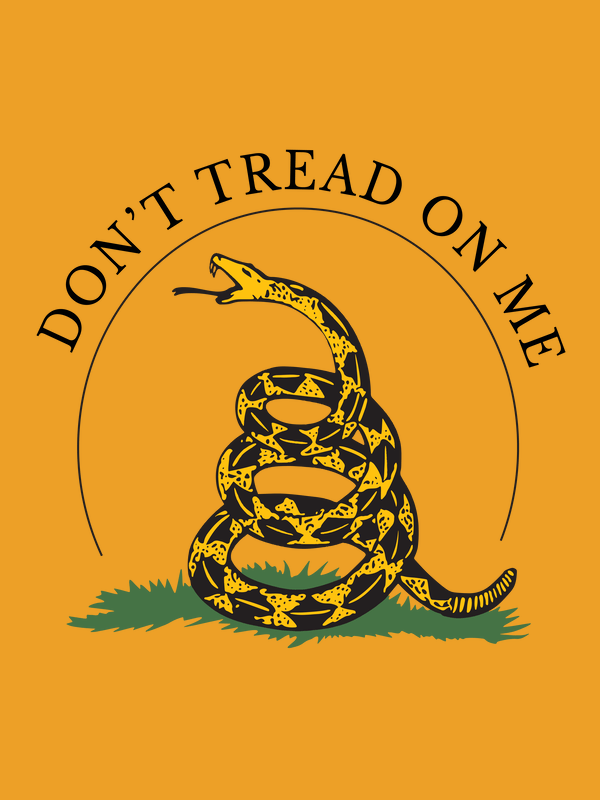 Gadsden Flag T-Shirt - Mustard - Don't Tread On Me - Decorate View