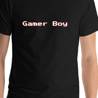 Thumbnail for Gamer Boy T-Shirt - Black - Shirt Close-Up View