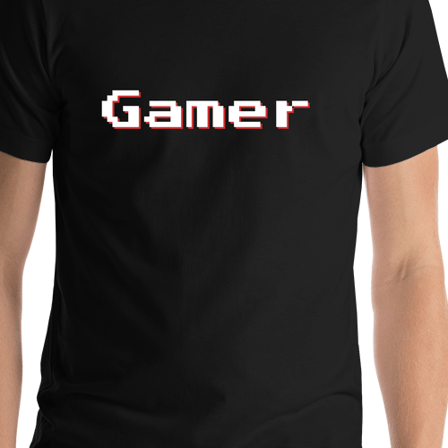 Gamer T-Shirt - Black - Shirt Close-Up View