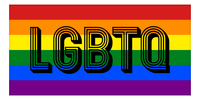 Thumbnail for Personalized Gay Pride Beach Towel - Rainbow - Front View