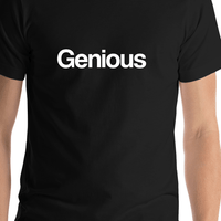 Thumbnail for Genious T-Shirt - Black - Shirt Close-Up View