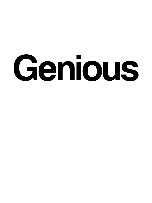 Genious T-Shirt - White - Decorate View
