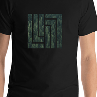 Thumbnail for Geometric Forest T-Shirt - Shirt Close-Up View