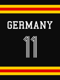 Thumbnail for Personalized Germany Jersey Number T-Shirt - Single Stripe - Decorate View