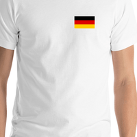 Thumbnail for Germany Flag T-Shirt - White - Shirt Close-Up View
