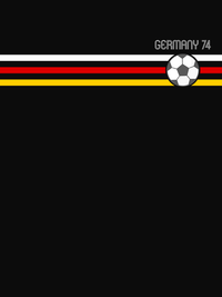 Thumbnail for Personalized Germany 1974 World Cup Soccer T-Shirt - Black - Decorate View