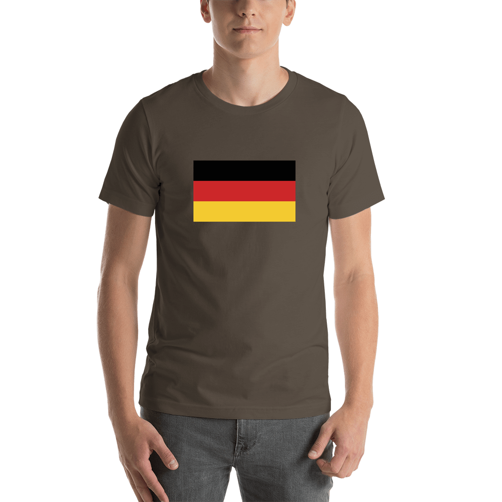 Germany Flag T-Shirt - Brown - Shirt View