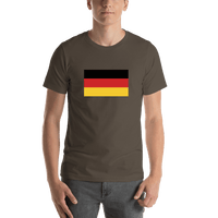 Thumbnail for Germany Flag T-Shirt - Brown - Shirt View
