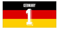 Thumbnail for Personalized Germany Jersey Number Beach Towel - Front View