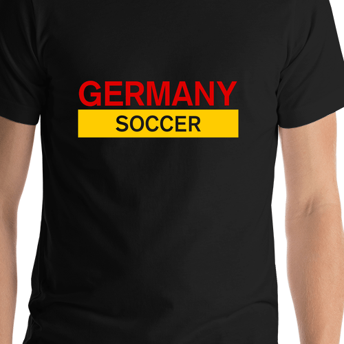 Germany Soccer T-Shirt - Black - Shirt Close-Up View