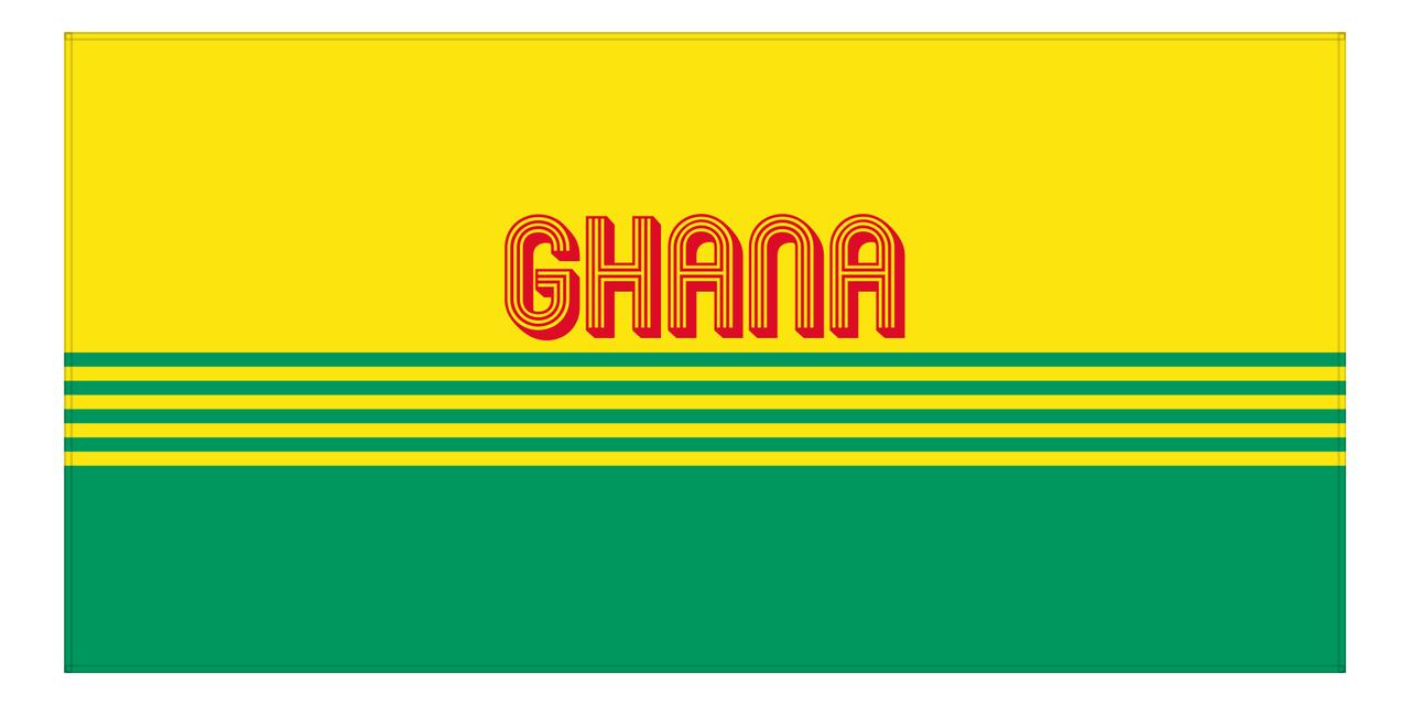 Personalized Ghana Beach Towel - Front View
