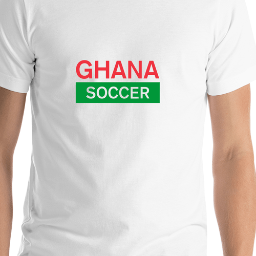 Ghana Soccer T-Shirt - White - Shirt Close-Up View