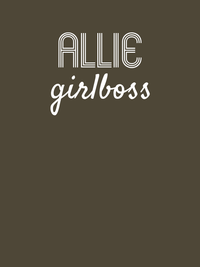 Thumbnail for Personalized Girlboss T-Shirt - Army - Decorate View