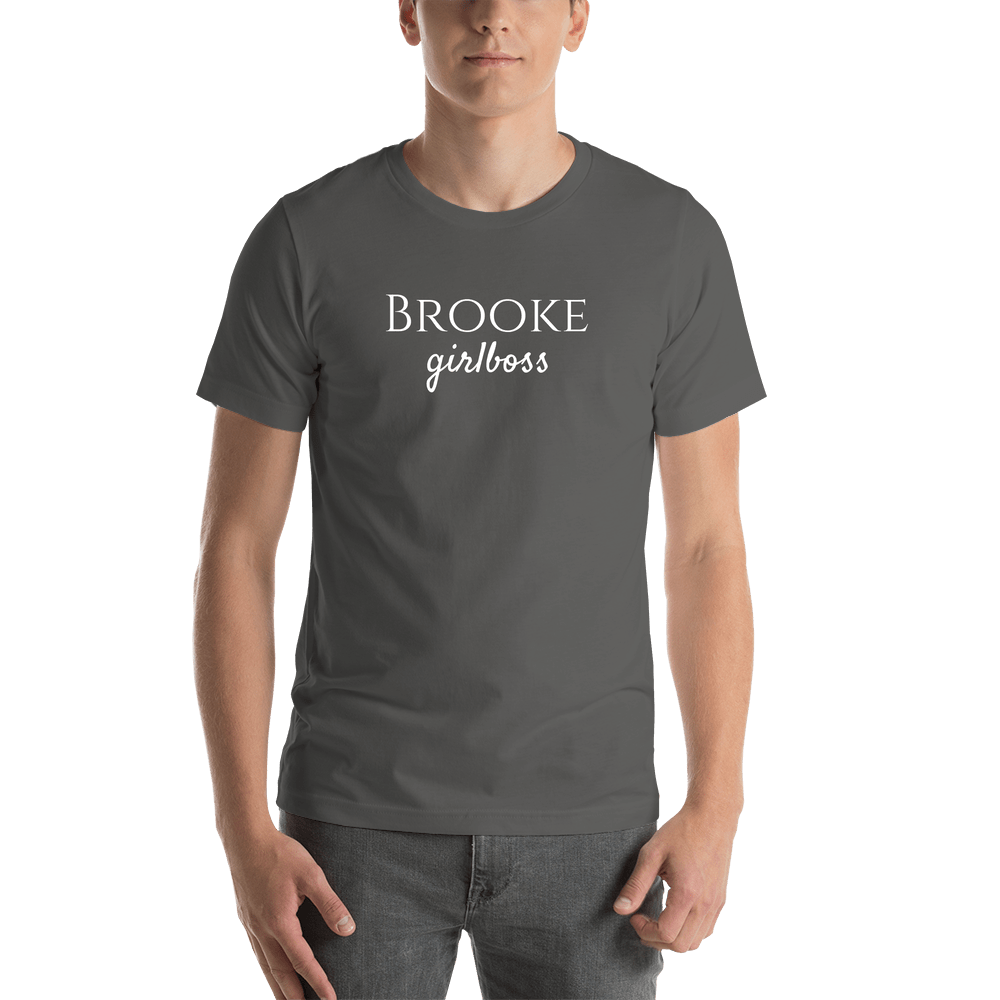 Personalized Girlboss T-Shirt - Asphalt - Shirt View