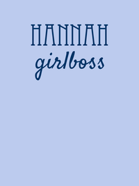 Thumbnail for Personalized Girlboss T-Shirt - Heather Blue - Decorate View