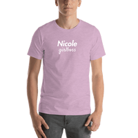 Thumbnail for Personalized Girlboss T-Shirt - Heather Prism Lilac - Shirt View