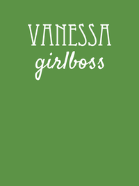 Thumbnail for Personalized Girlboss T-Shirt - Leaf Green - Decorate View