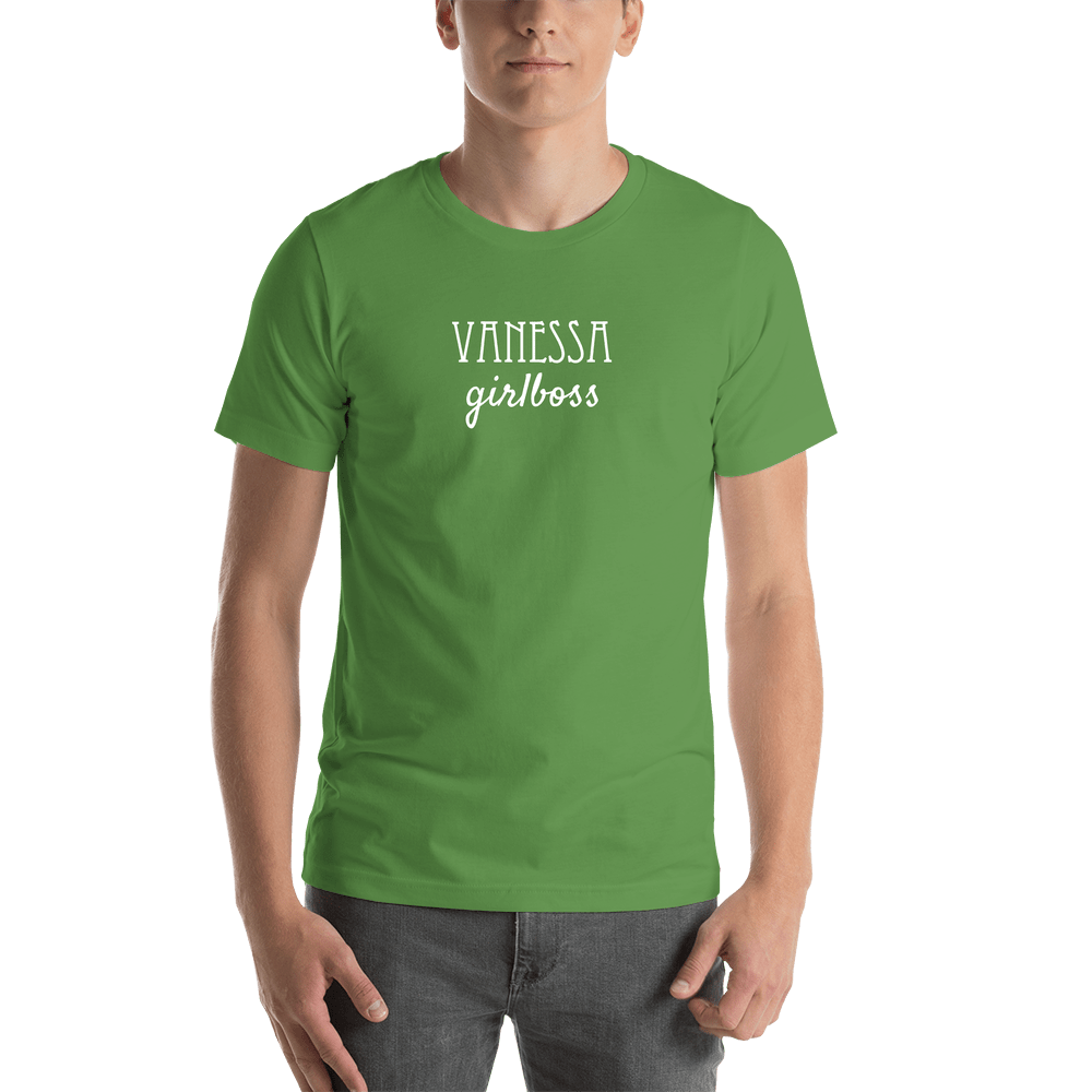 Personalized Girlboss T-Shirt - Leaf Green - Shirt View