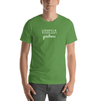 Thumbnail for Personalized Girlboss T-Shirt - Leaf Green - Shirt View