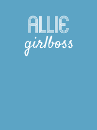 Thumbnail for Personalized Girlboss T-Shirt - Ocean Blue - Decorate View