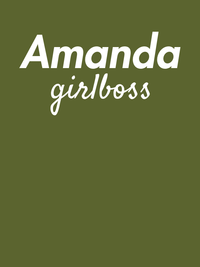 Thumbnail for Personalized Girlboss T-Shirt - Olive - Decorate View