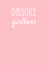 Thumbnail for Personalized Girlboss T-Shirt - Pink - Decorate View