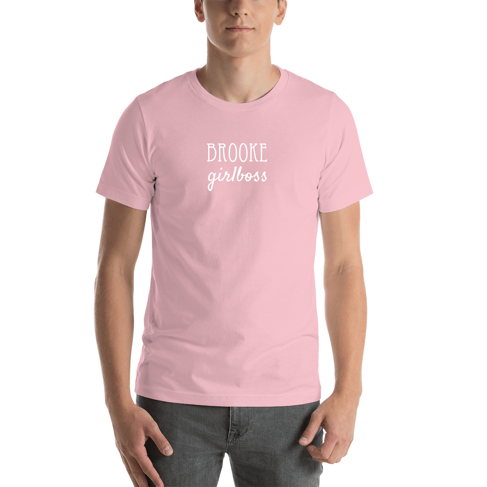 Personalized Girlboss T-Shirt - Pink - Shirt View