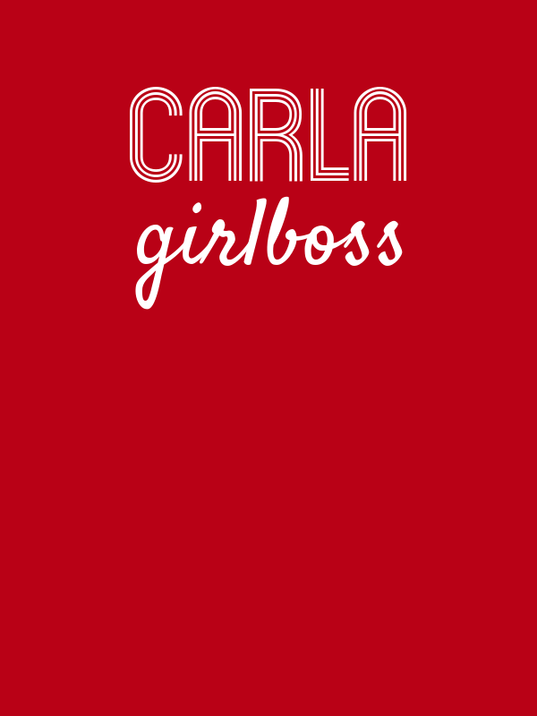 Personalized Girlboss T-Shirt - Red - Decorate View