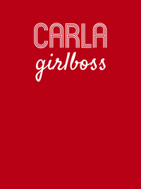 Thumbnail for Personalized Girlboss T-Shirt - Red - Decorate View