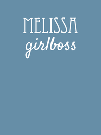 Thumbnail for Personalized Girlboss T-Shirt - Steel Blue - Decorate View
