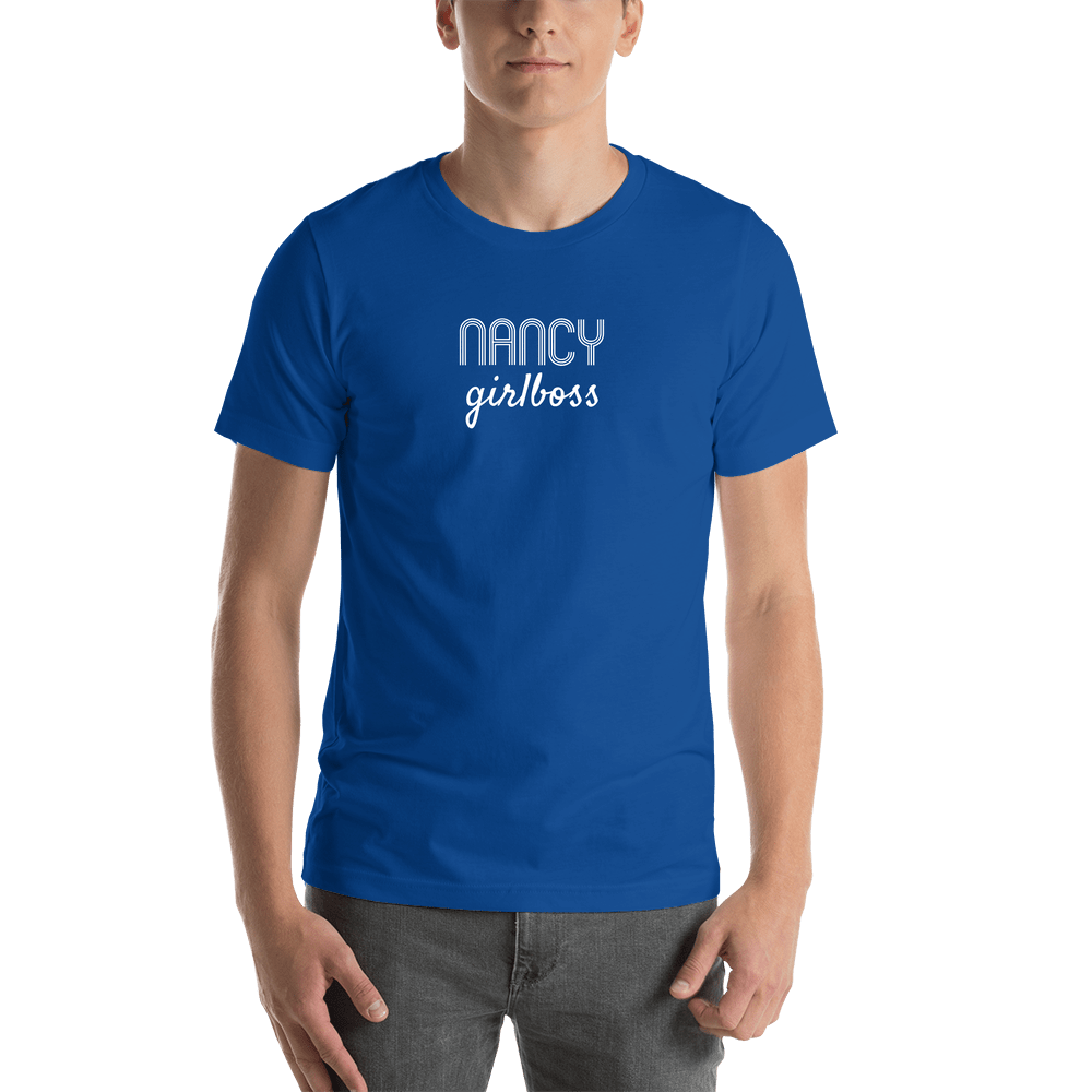 Personalized Girlboss T-Shirt - True Royal Blue - Shirt View
