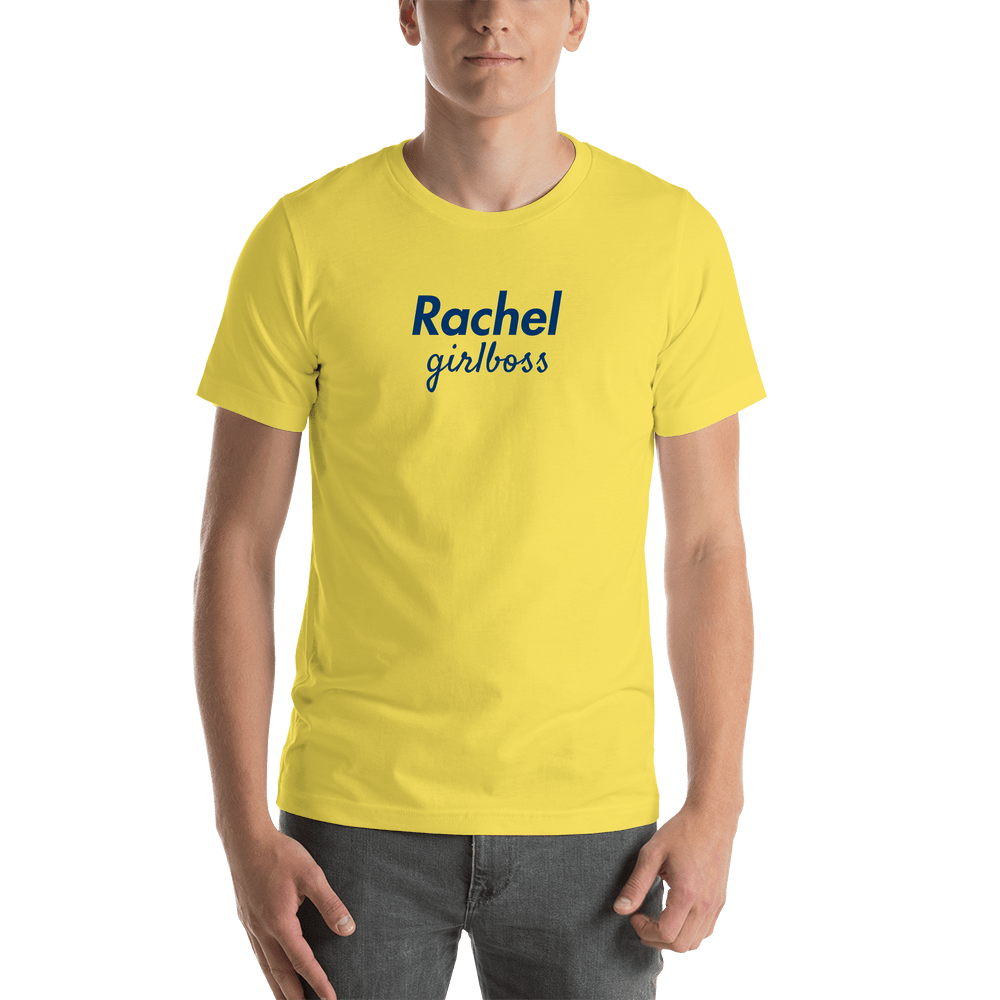 Personalized Girlboss T-Shirt - Yellow - Shirt View
