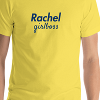 Thumbnail for Personalized Girlboss T-Shirt - Yellow - Shirt Close-Up View