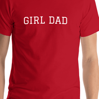 Thumbnail for Personalized Girl Dad T-Shirt - Red - Shirt Close-Up View