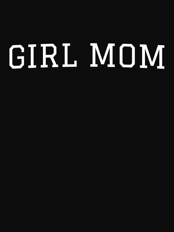 Personalized Girl Mom T-Shirt - Black - Decorate View